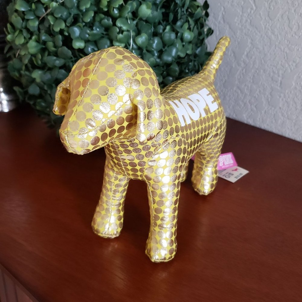 VS Pink Gold Stuffed Animal Collectible Dog